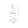 Volley 3 lights Ø 50 cm Suspension Lamp Redo Group metal structure and blown glass diffuser