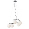 Volley 5 lights Ø 61 cm Suspension Lamp Redo Group metal structure and blown glass diffuser