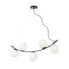 Volley 3 lights L 94 cm Suspension Lamp Redo Group metal structure and blown glass diffuser