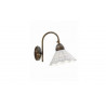 Fior di Pizzo 065.19 w/curved joint Il Fanale Wall Lamp in ceramic and brass / Vellini