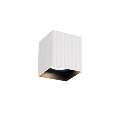 Delphi plafoniera quadrata lampada da soffitto struttura in metallo e alluminio 7W GU10