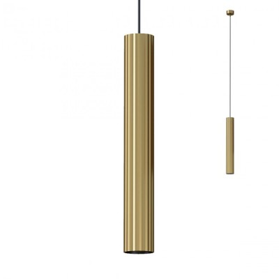 Delphi H 50 cm suspension lamp with metal and aluminum structure 7W GU10