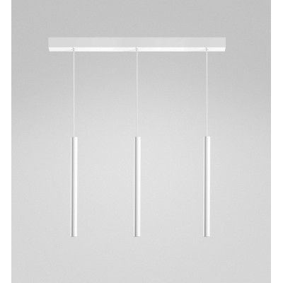 Thalassia S/3P lampada a Sospensione lineare a 3 luci Gea Luce montatura in alluminio / Vellini