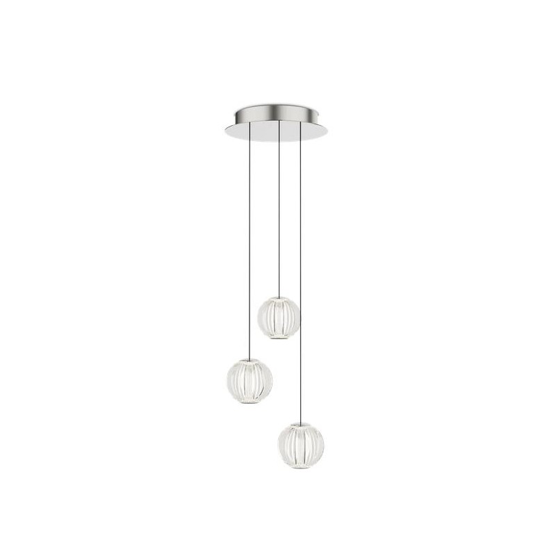 Lampe à suspension Diamond SP3 Ideal Lux en acrylique transparent / Vellini