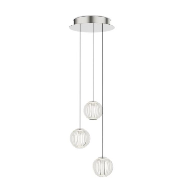 Lampe à suspension Diamond SP3 Ideal Lux en acrylique transparent / Vellini