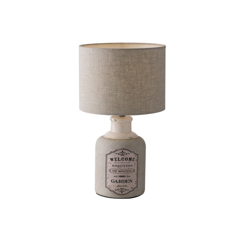 Factory Fan Europe Table Lamp in Ceramic and Fabric Shade