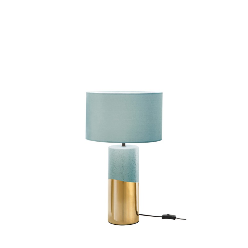 Lampe de table Tataka Fan Europe en céramique et abat-jour en tissu