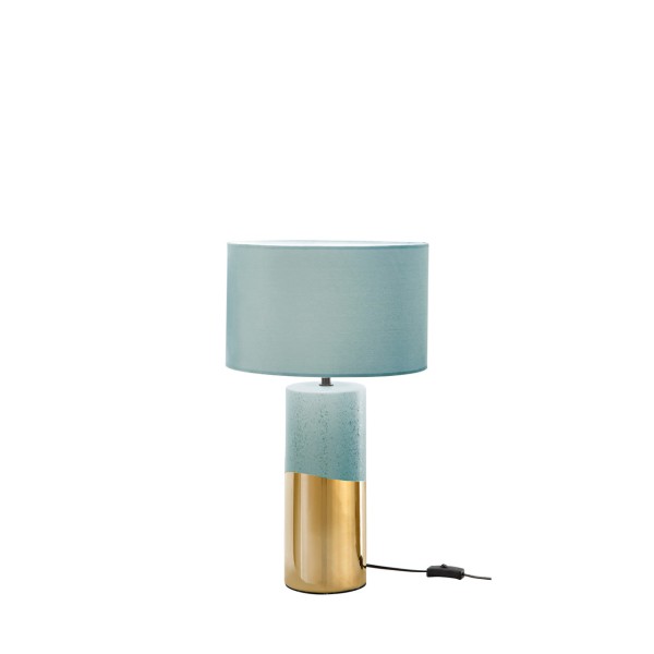 Tataka Fan Europe Table Lamp in Ceramic and Fabric Shade