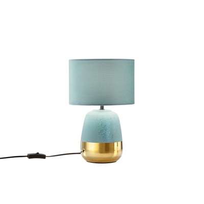 Sioux ceramic table lamp with fabric shade E27