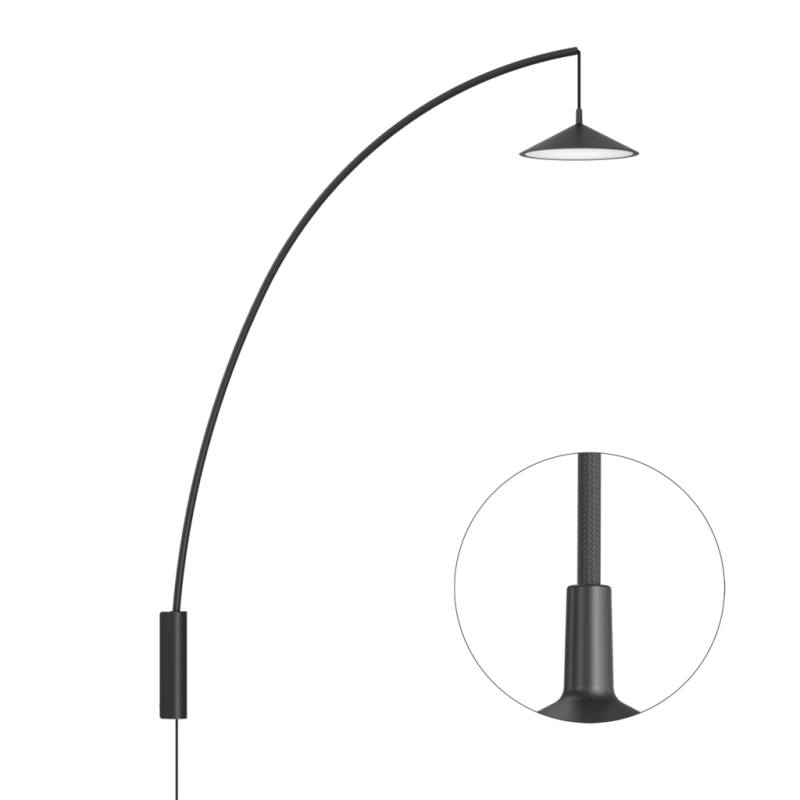 Minima lampada da Parete con asta Cini & Nils in alluminio