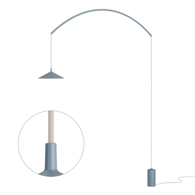 Minima Filo Decentralized Arc Floor Lamp Cini & Nils in Aluminum
