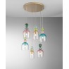 Gaudì S6 Pendant Lamp Fan Europe glass diffuser