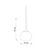 Infinity Ø 10 cm Sikrea Suspension Lamp structure in metal and glass / Vellini