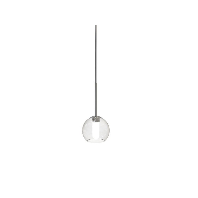 Lampe à suspension Infinity Ø 10 cm Sikrea structure en métal et verre / Vellini