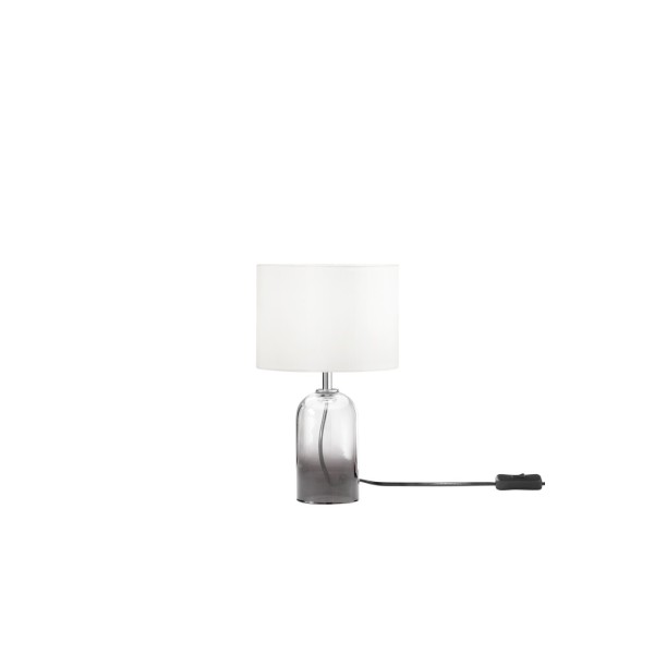 London Fan Europe Glass Table Lamp with Fabric Shade