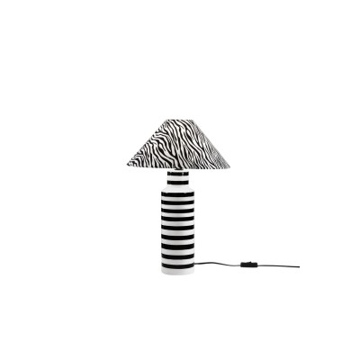 Kenya Fan Europe Ceramic Table Lamp with Fabric Shade