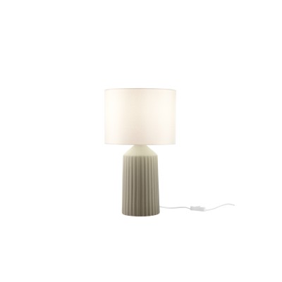 Sahara lampada da tavolo in ceramica con paralume in tessuto E27