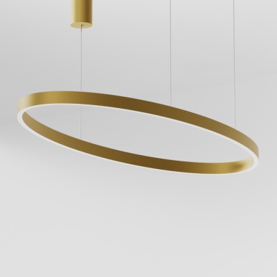 Criseide S/1G Lampe à Suspension Ovale Gea Luce cadre en aluminium / Vellini