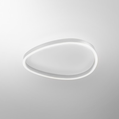 Ecaris P/M double emission ceiling lamp with aluminium frame, 60W LED, CCT 3000/4000K