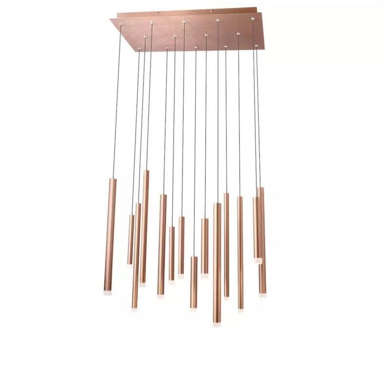 Madison 14 luci rettangolare Lampada a Sospensione Redo Group in alluminio