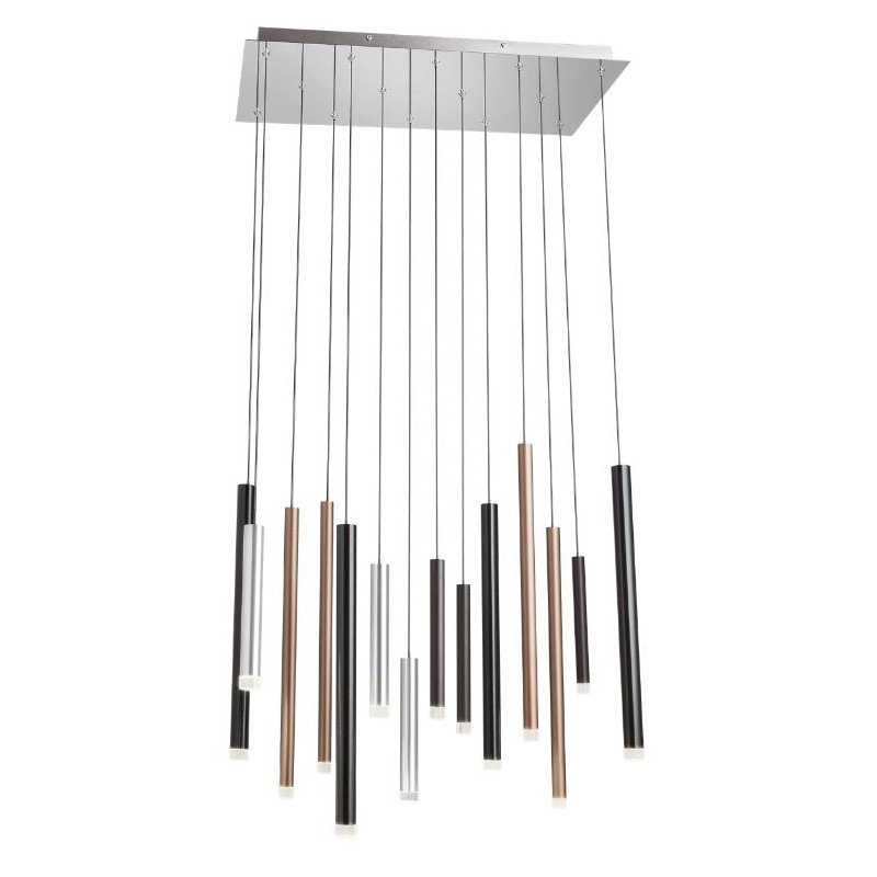 Madison 14-light rectangular aluminum pendant lamp by Redo Group