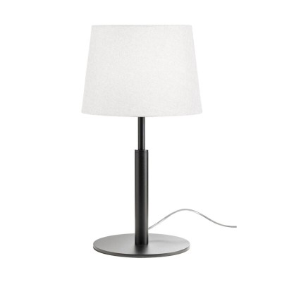 Nemia table lamp with metal frame and fabric lampshade, 15W E27