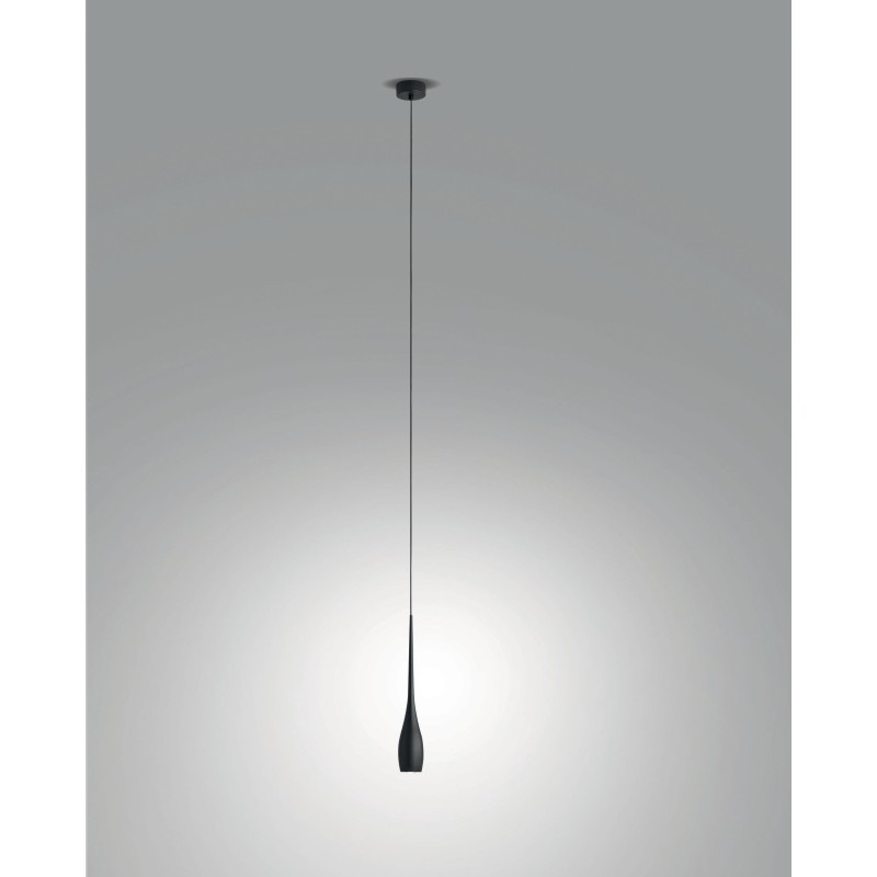 Coco Singolo Lampada a Sospensione Fabas Luce struttura in metallo / Vellini