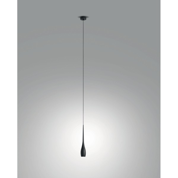 Coco Singolo Lampada a Sospensione Fabas Luce struttura in metallo / Vellini