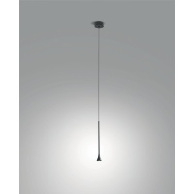 Susa Single Suspension Lamp Fabas Luce metal structure / Vellini