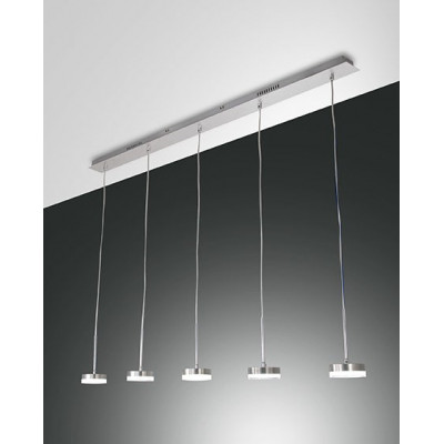 Dunk 5 lights suspension lamp with metal and methacrylate structure LED 40W 3000K