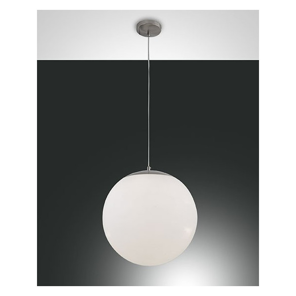 Bong Large Suspension lamp metal frame and blown glass 40W E27