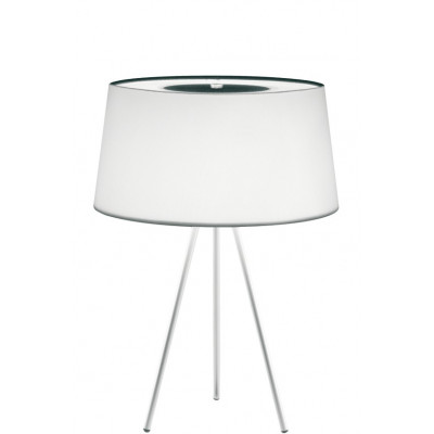 Tripod table lamp with fabric lampshade 40W E14
