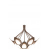Peacock Suspension Lamp KDLN in powder coated steel and etched brass Led 4,5W 3000K