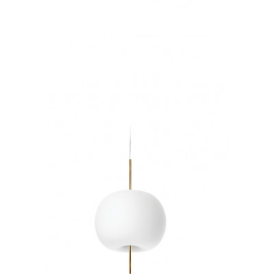 Kushi 16 suspension lamp diffuser in layered and blown opal glass 25W G9
