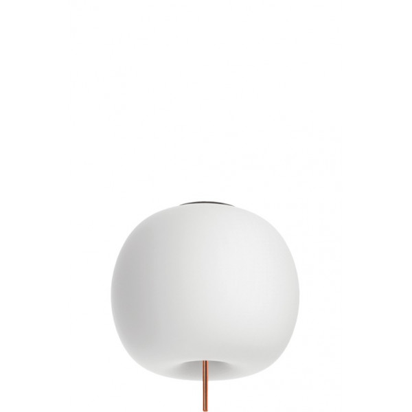 Kushi 33 Ceiling/Wall lamp opal diffuser made of two layers of mouth blown glass Fluo 30W E27