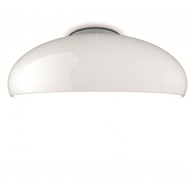 Pangen Ceiling lamp body in painted aluminum and diffuser screen in satin-finish polycarbonate 42W E27