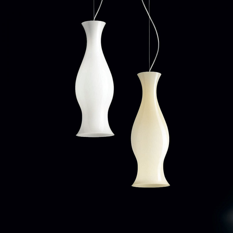 Spring Suspension lamp in blown glass