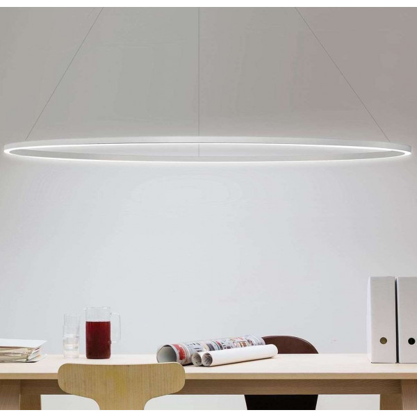 Ellisse Major Uplight Suspension lamp in extruded painted aluminum and opalin diffuser Led 66W 3000K