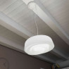 Rose Suspension lamp diffuser in white translucent linear polyethylene
