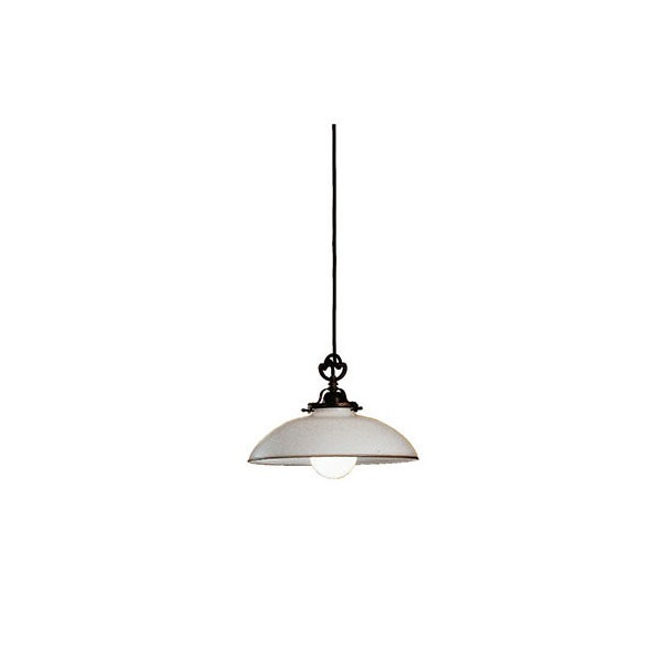 Country 082.10 D. 34 Suspension Lamp Il Fanale in brass and blown glass / Vellini