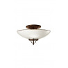 Country Large Ceiling lamp in brass with white blown glass 46W E27