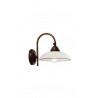 Country curvo c/snodo Wall lamp in brass with blown glass 46W E14