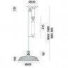 Anita saliscendi c/metal Suspension lamp in ceramic 77W E27