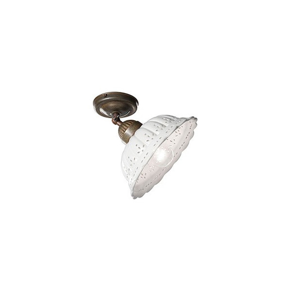 Anita 061.23 traf. c/joint Il Fanale Ceiling Lamp in ceramic and brass / Vellini