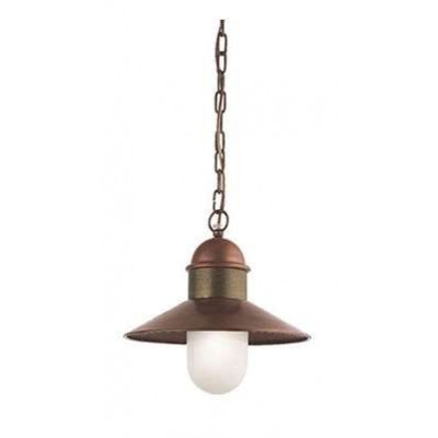 Borgo w/chain for outdoor pendant lamp IP44 in copper and brass 116W E27