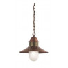 Borgo c/catena outdoor Suspension lamp IP44 in copper and brass 116W E27