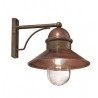 Borgo straight outdoor wall lamp IP44 in copper and brass 57W E27