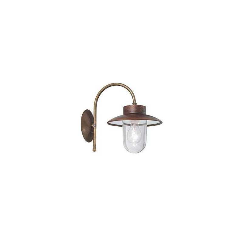 Calmaggiore 230.03 for outdoor wall lamp IP44 in copper and antiqued brass 46W E27