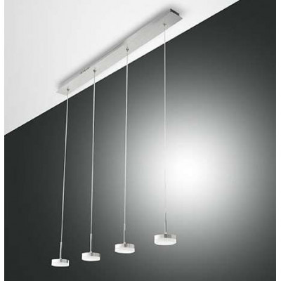 Dunk 4 lights suspension lamp with metal and methacrylate structure LED 32W 3000K