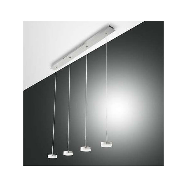 Lampe à Suspension Dunk 4 lumières Fabas Luce en métal et méthacrylate / Vellini